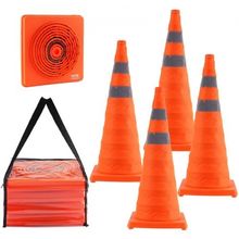 Safety Cones, 4 Pack 28 inch Collapsible Traffic Cones, Construction Cones w...