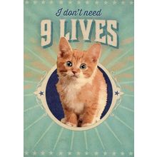 I Don't Need 9 Lives - Tree Free Greeting Card - 17189