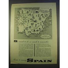 1955 Spain Tourism Ad - So Much To Do, To Remember