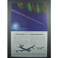 1958 Douglas DC-8 Jetliner Plane Ad - World's Newest