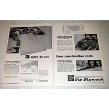1958 Douglas Fir Plywood Association Ad - Cut Costs