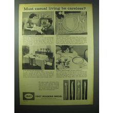 1959 1847 Rogers Bros. Silverware Ad - Casual Living