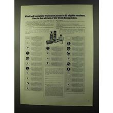 1973 Vitalis Hair Products Ad - 104 Season Passes