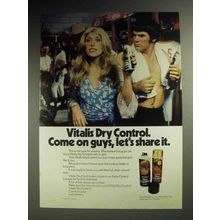 1973 Vitalis Dry Control Hair Spray Ad - Pete Rose