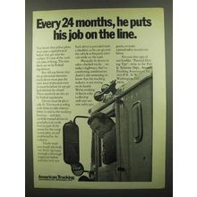 1974 ATA American Trucking Association Ad - Job on Line