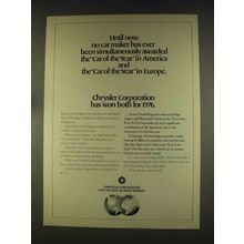 1976 Chrysler Corporation Ad - Car Of The Year