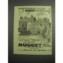1948 Nugget Boot Polish Ad - Britain for Beauty - Edinburgh Castle