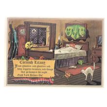 CORNISH LITANY used postcard by Murray King 1972 Looe postmark =