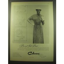 1949 Celanese Jersanese Dress by David Westheim Ad - Pen and Ink Print