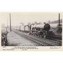 The Royal Scot at Northchurch LM & SR 7P Pacific No. 620 Postcard
