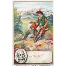 Walter Scott Printed Signed Bendorps Cocoa Drink Old Postcard Antique Trade Card