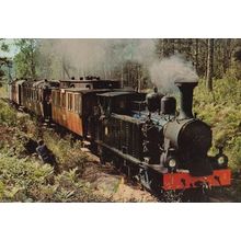Anten Grafsnas Jarnvag Ruda Finsjo Kalmar Train Railway Swedish postcard