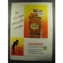 1952 I.W. Harper Whiskey Ad - The most prized whiskey gift of the year
