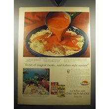 1957 Chef Boy-ar-dee Spaghetti Sauce Ad - Secret of magical meals