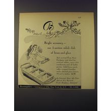 1956 Bloomingdale's 3-Section Relish Dish Advertisement - Bright Accessory