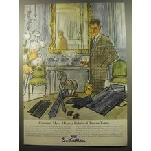 1959 Countess Mara Fashion Ad - Countess Mara mixes a palatte of Tuscan Tones