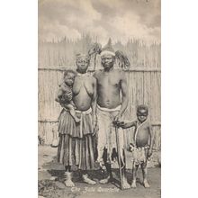 The Zulu Quartette Antique Family African Old Rare Postcard