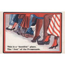 Shoes Leather Boots High Heels WW1 Antique Fashion Parade Comic Postcard