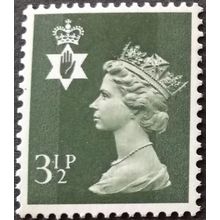 Great Britain Northern Ireland 3½p Olive Grey 2PB Mounted Mint MM Sc NIMH3 stamp