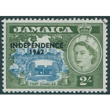 Jamaica 1962 2s blue & bronze-green SG189 CTO
