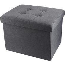 ALASDO Storage Ottoman Footrest Stool Small Ottoman with Storage Foldable Ottoma