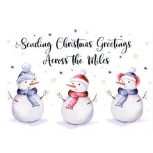 Sending Christmas Greetings Across The Miles - Christmas Greeting Card - 21410