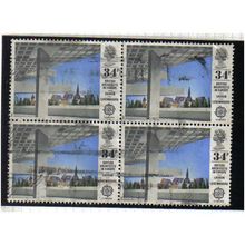 1987 GB EUROPA 34P BLOCK F/U SG1358