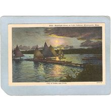 MN Minneapolis Postcard Moonlight Scene On Lake Calhoun spare_box1~235