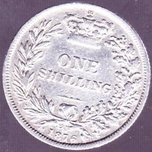 1876 Great Britain 1 Shilling Silver Coin