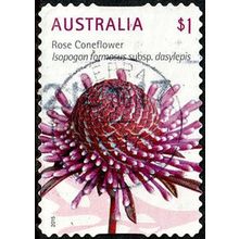Australia 2015 Wildflowers $1.00 Used Stamp Rose Coneflower .