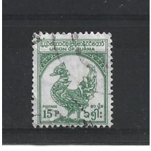 Burma.SG142 15p Hintha (legendary bird) (Green).Fine Used.Jul25c