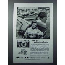 1957 Graflex Graphic 35 Camera Ad - I Never Miss