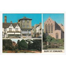 Multiview of Bury St Edmunds Suffolk Postcard 13180