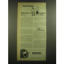 1945 Wright Aircraft Engines Ad - A Chippewa guide of the North Woods