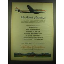 1945 Lockheed Constellation Ad - New World Standard