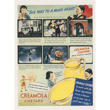 Creamola Custard Cookery Advertising Seduce A Man Postcard