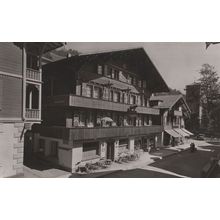 Adelboden Hotel Gasthof WW2 1943 Real Photo Switzerland Postcard