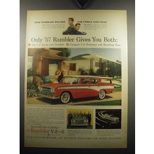 1957 Rambler Hardtop Cross Country Ad - How Rambler solved the family car feud