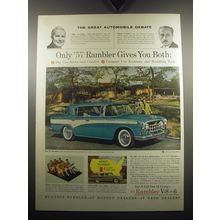 1957 Rambler Cars Ad - The great automobile debate
