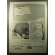 1956 North Star Newborn blanket Ad - North Star announces the newborn blanket