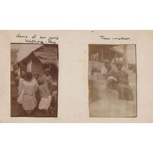 African Washing Day Women Antique Postcard Please Read