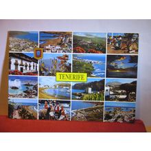 multiview, TENERIFE, CANARY ISLANDS, SPAIN used postcard 1995 pm #