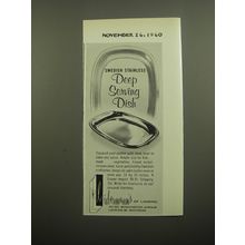 1960 Libermann's of Lansing Deep Serving Dish Advertisement