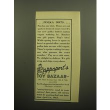 1960 Rappaport's Toy Bazaar Advertisement - Polka dots