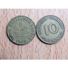 1949f 10 Pfennig Germany Coin