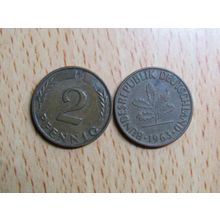1963f 2 Pfennig Germany Coin