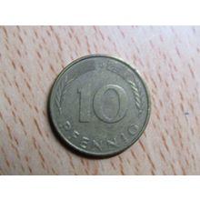 1992d 10 Pfennig Germany Coin