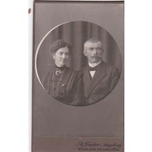 VICT. CDV PHOTO -SMART COUPLE BY A. FISCHER, AUGSBURG
