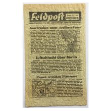 WW2 American Artillery Shell Propaganda Leaflet. - Feldpost No. 7. - 1944.