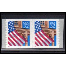 2915A 32c U.S. Flag Over Porch Very Fine MNH CNP Left 11111 10x10 PA1739
